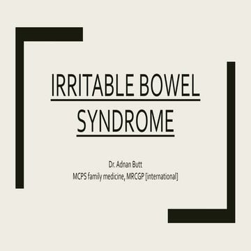 Irritable Bowel Syndrome (IBS) | PPT