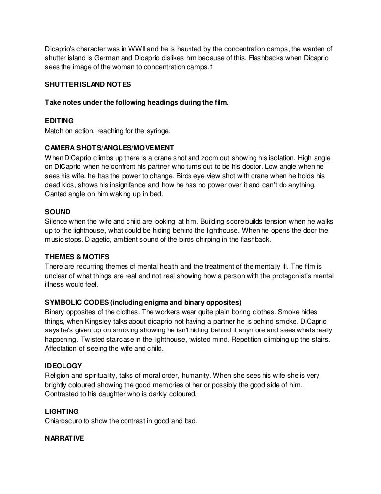 shutter island essay