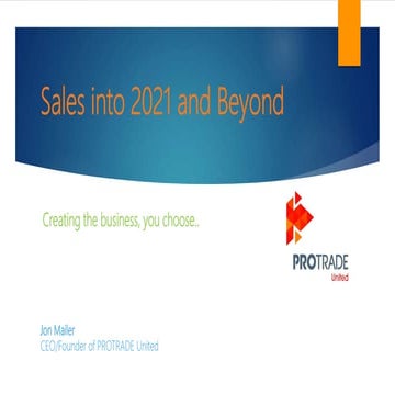 Sales into 2021