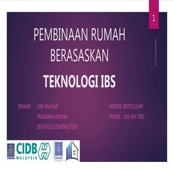 IBS FOCUS | Kontraktor Rumah IBS Selangor