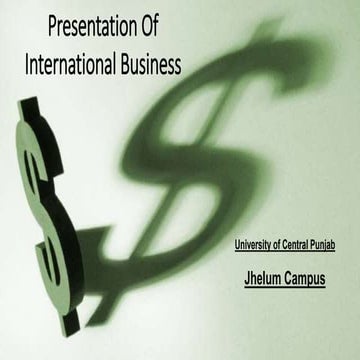 IB slides, International Business, Payment method for international trade.