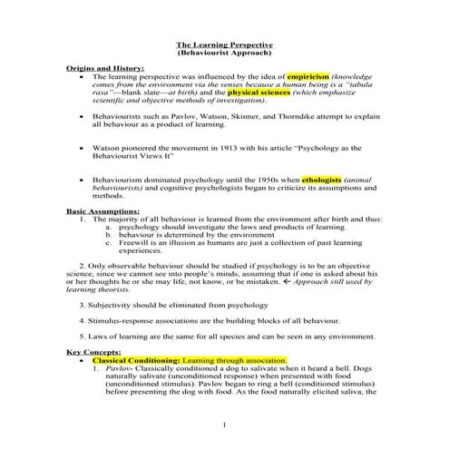 IB Psychology SL Study Guide