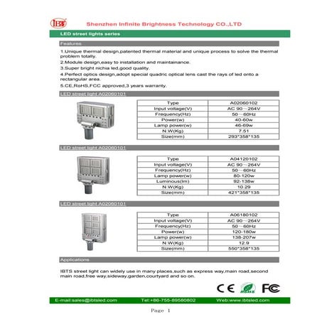 AGC Lighting LED flood light datasheet | PDF