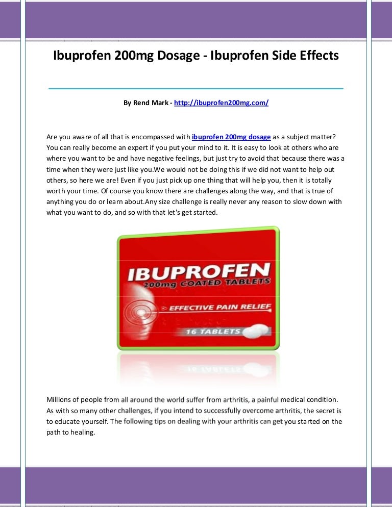 Ibuprofen 200mg dosage
