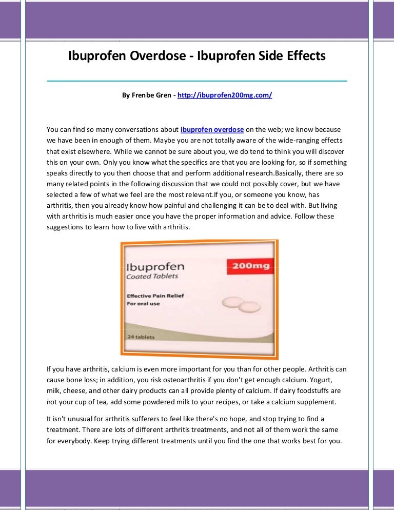 Ibuprofen overdose