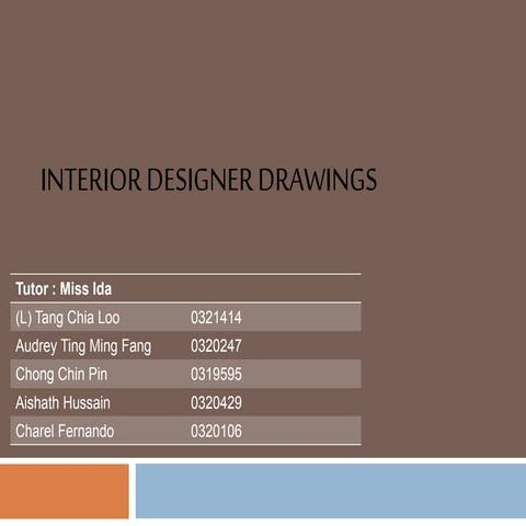 Interior architecture drawings
