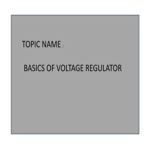 voltage regulators