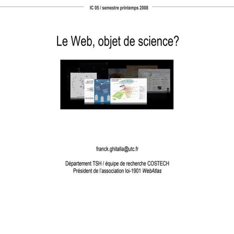 IC05 2008 - Le Web, objet de science?