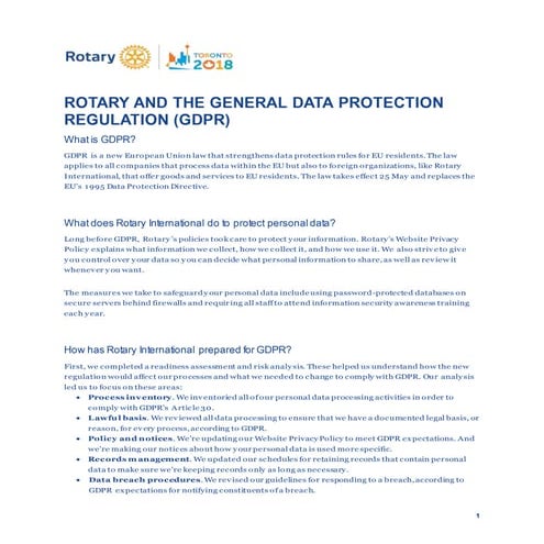 GDPR - Basics for Community Archives | PPTX