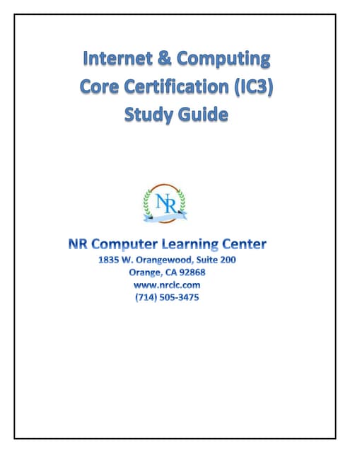IC3 study guide | PDF