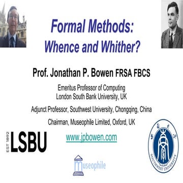 Formal Methods lecture 01 | PPTX
