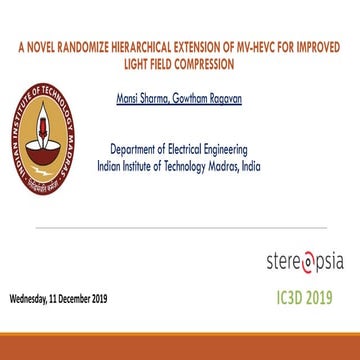 A Novel Randomize Hierarchical Extension of MV-HEVC for Improved light Field ...