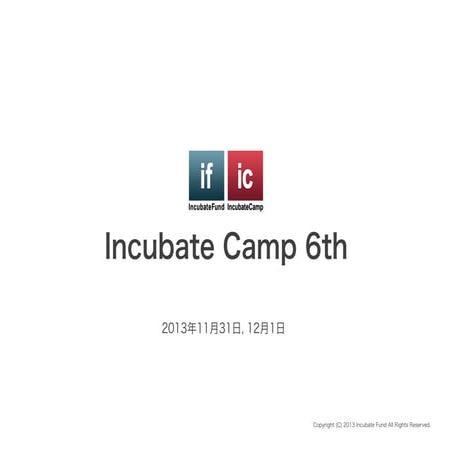 Incubate Camp 6th Kick-Off