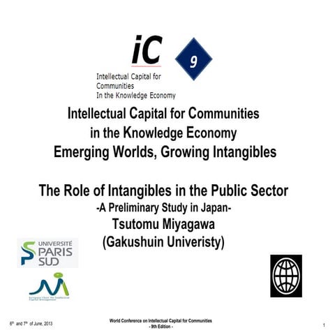 The Role of Intangibles in the Public Sector-A Preliminary Study in Japan