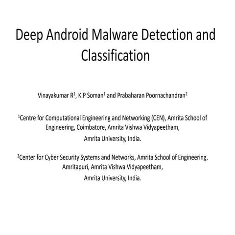 Icacci presentation- deep android