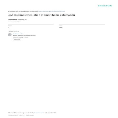 Design & implementation of smart house control using lab view | PDF