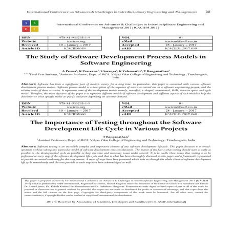 The Study of Software Development Process Models in Software ...