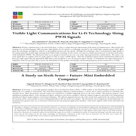 Visible Light Communications for Li-Fi Technology Using PWM Signals