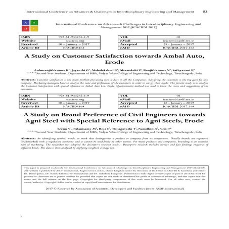 A Study on Customer Satisfaction towards Ambal Auto, Erode