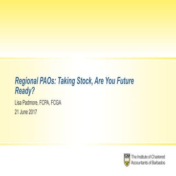 Regional PAOs: Taking Stock, Are You Future Ready?