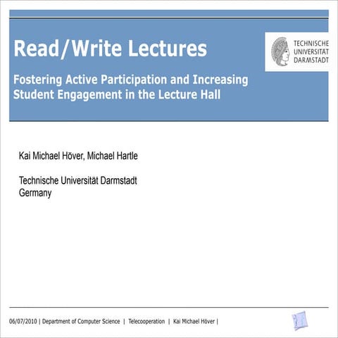 Read/Write Lectures