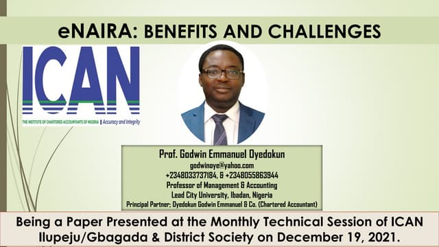 eNAIRA: BENEFITS AND CHALLENGES