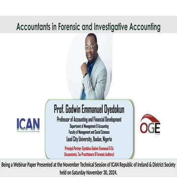 Accountants in Forensic and Investigative Accounting