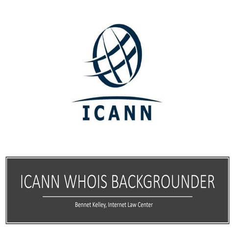 ICANN WhoIs Backgrounder