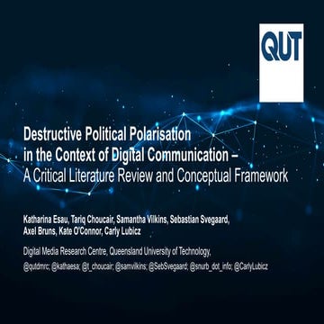 Destructive Political Polarisation in the Context of Digital Communication – ...
