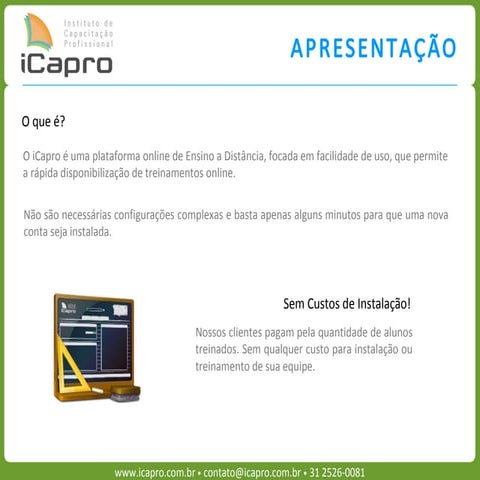 Apresentação iCapro e-learning - Escolas