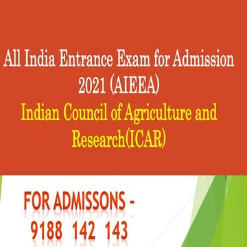 ICAR ADMISSION GUIDANCE 