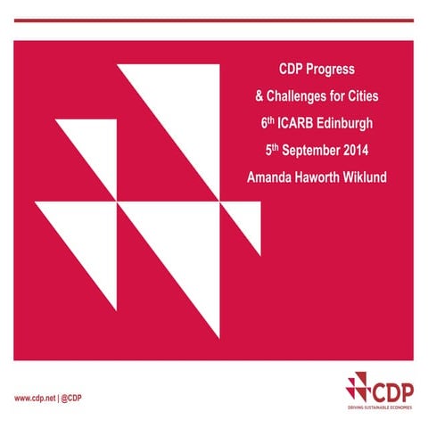 CDP Progress & Challenges for Cities | Amanda Haworth