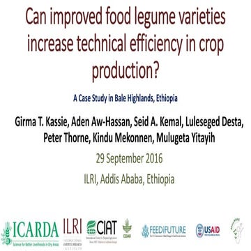 Can improved food legume varieties increase technical efficiency in crop prod...