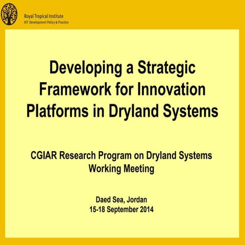 Introduction: Developing a Strategic Framework for Innovation Platforms in Dr...