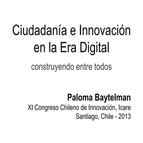 Ciudadanía e Innovación 