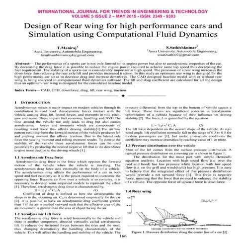Design of Rear wing for high performance cars and Simulation using Computatio...
