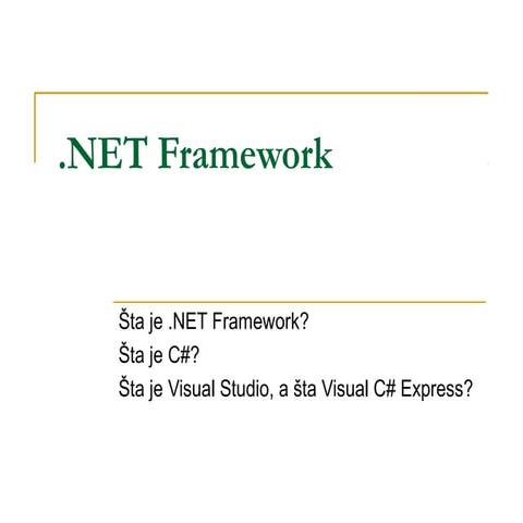 .Net framework | PPT