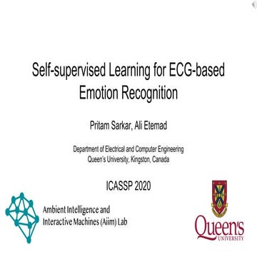 Self-supervised Learning for ECG-based Emotion Recognition | PDF ...