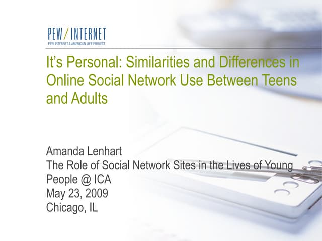 It’s Personal: Similarities and Dif...