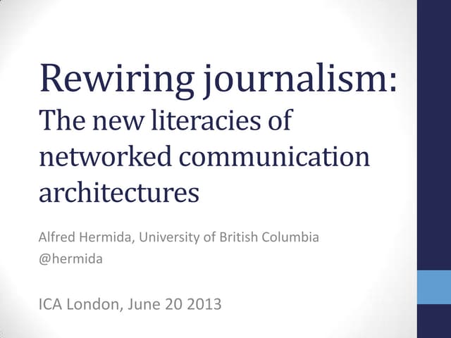 Rewiring journalism: The new litera...