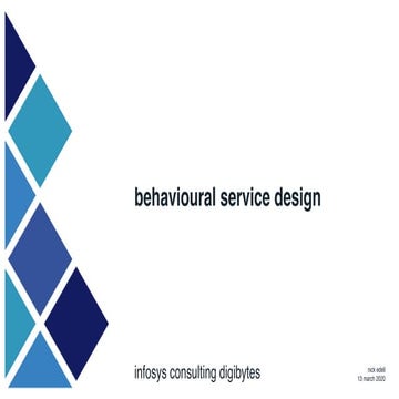 Behavioural Service Design - IC Digibytes March 2020