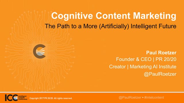 Cognitive Content Marketing: The Path to a More (Artificially) Intelligent Future
