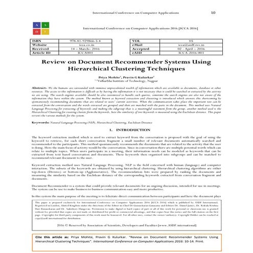 Srvycite: a hybrid scientific article recommendation system | PDF