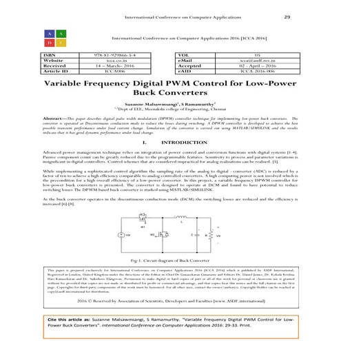 Development of Digital Controller for DC-DC Buck Converter | PDF