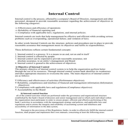 Internal Control and Compliance. | DOCX