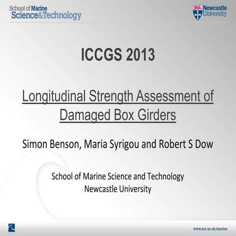 Iccgs 2013 presentation - Benson, Syrigou, Dow