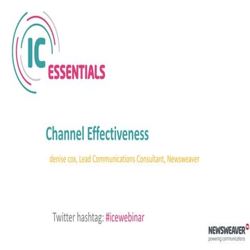 Internal Communications Essentials : Channel Effectiveness