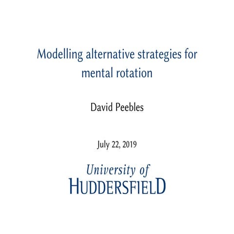 Modelling alternative strategies for mental rotation