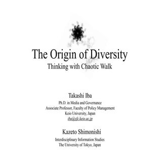 The Origin of Diversity - Thinking ...