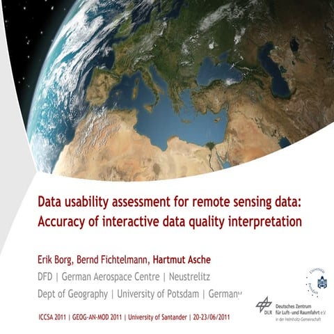 Data Usability Assessment for Remote Sensing Data: Accuracy of Interactive Da...